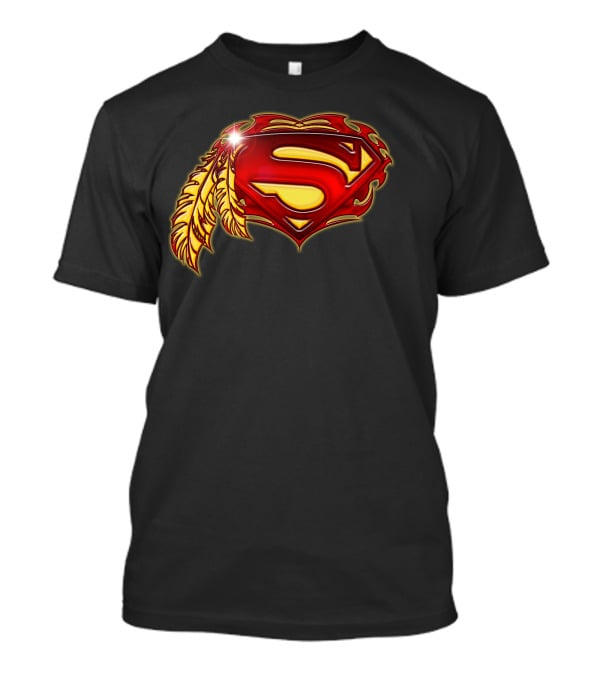 Superman Logo With Native Feather T-Shirt