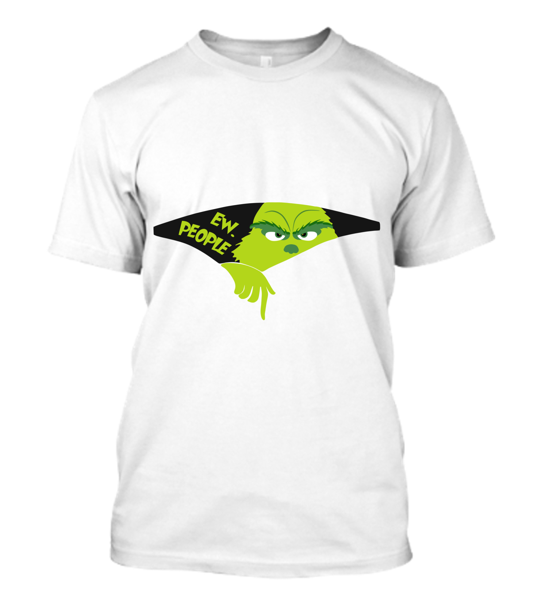 Ew People Grinch Face Peeking Out T-Shirt