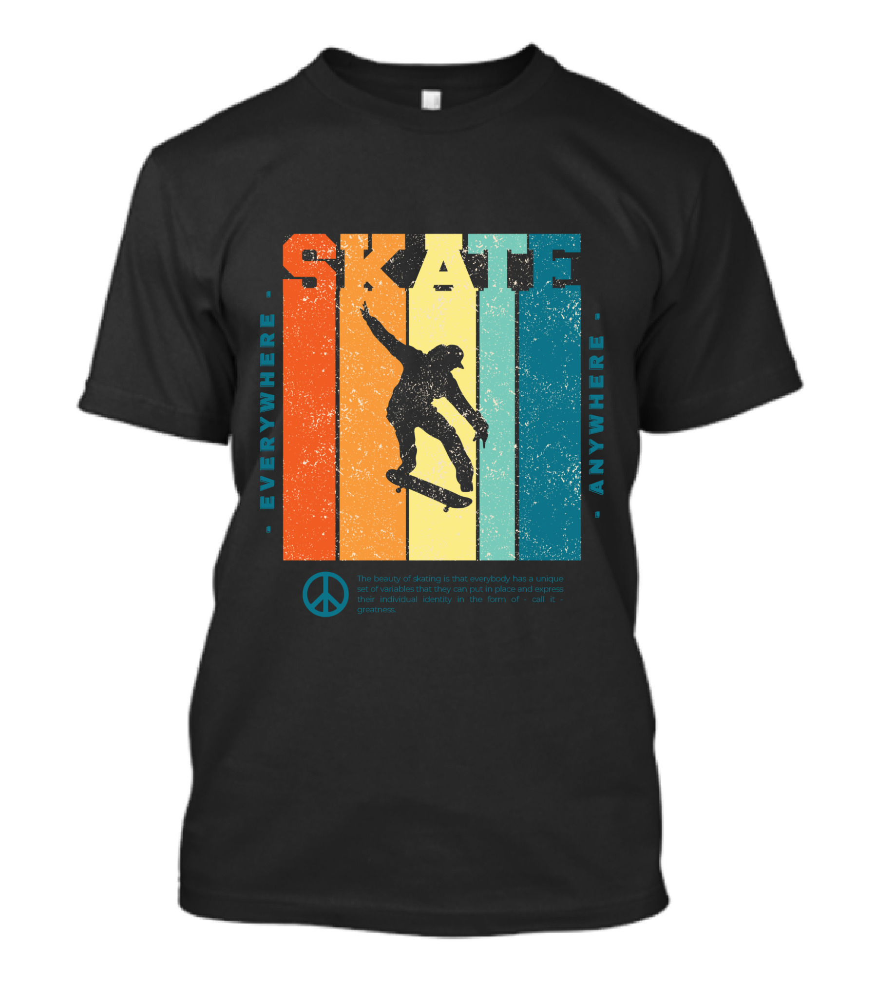 SKATE Everywhere Anywhere Peace T-Shirt