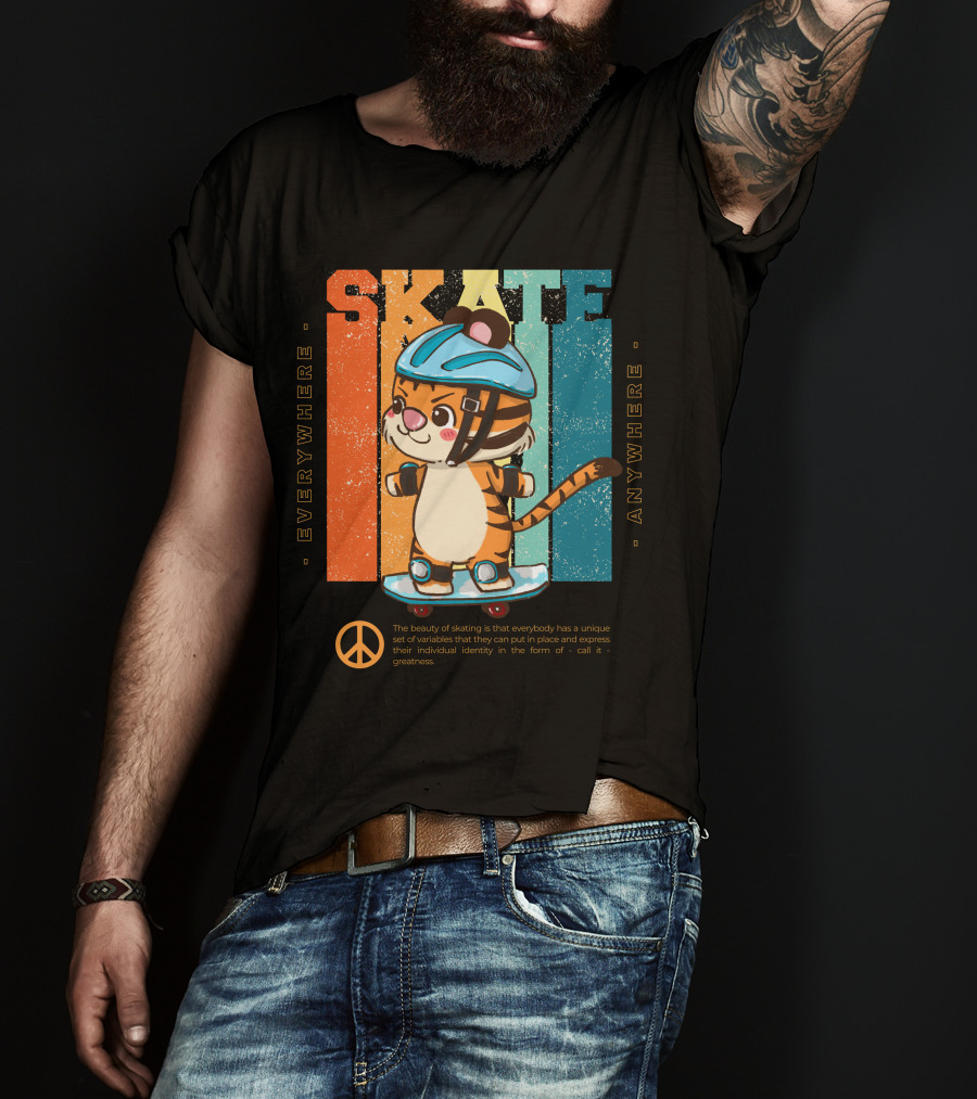 SKATE Everywhere Anywhere Tiger T-Shirt