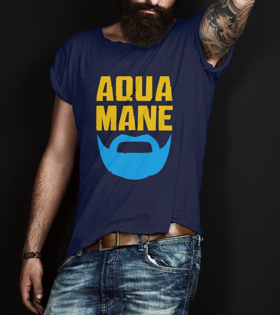 Aqua Mane Iconic Blue Beard T-Shirt
