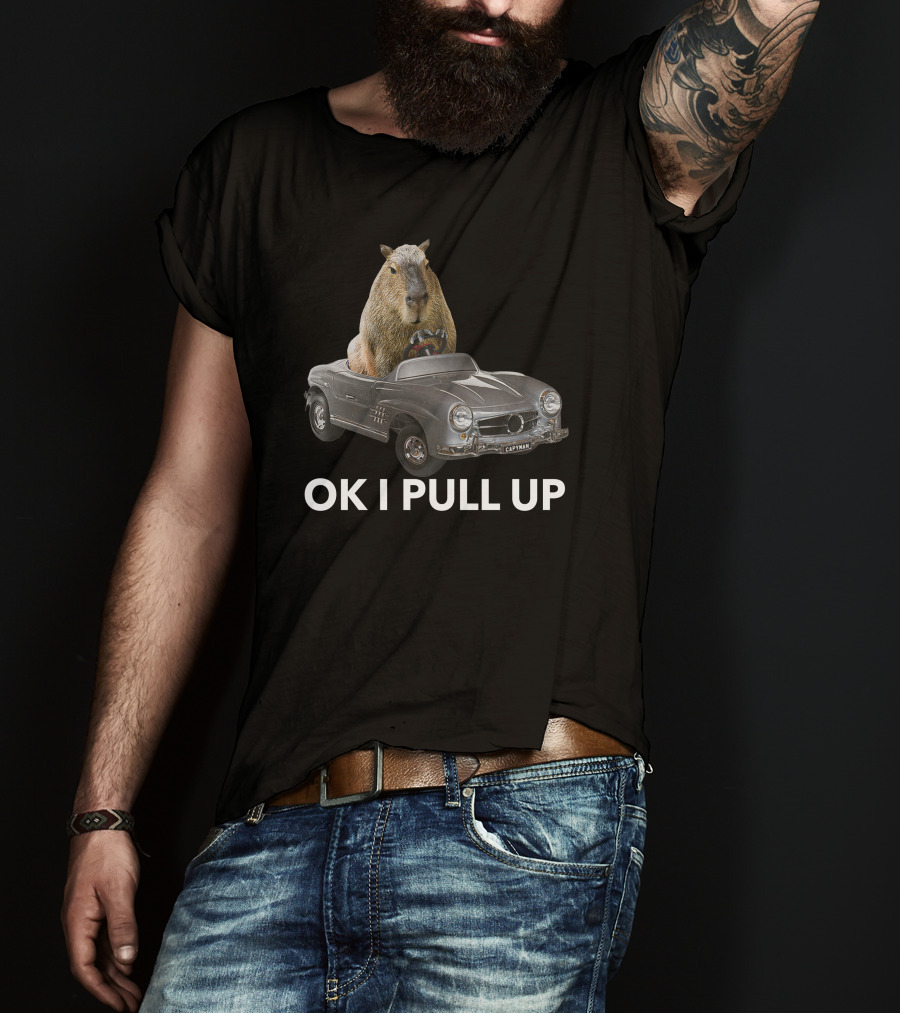 Capybaraman Driving Mercedes Capy Car T-Shirt