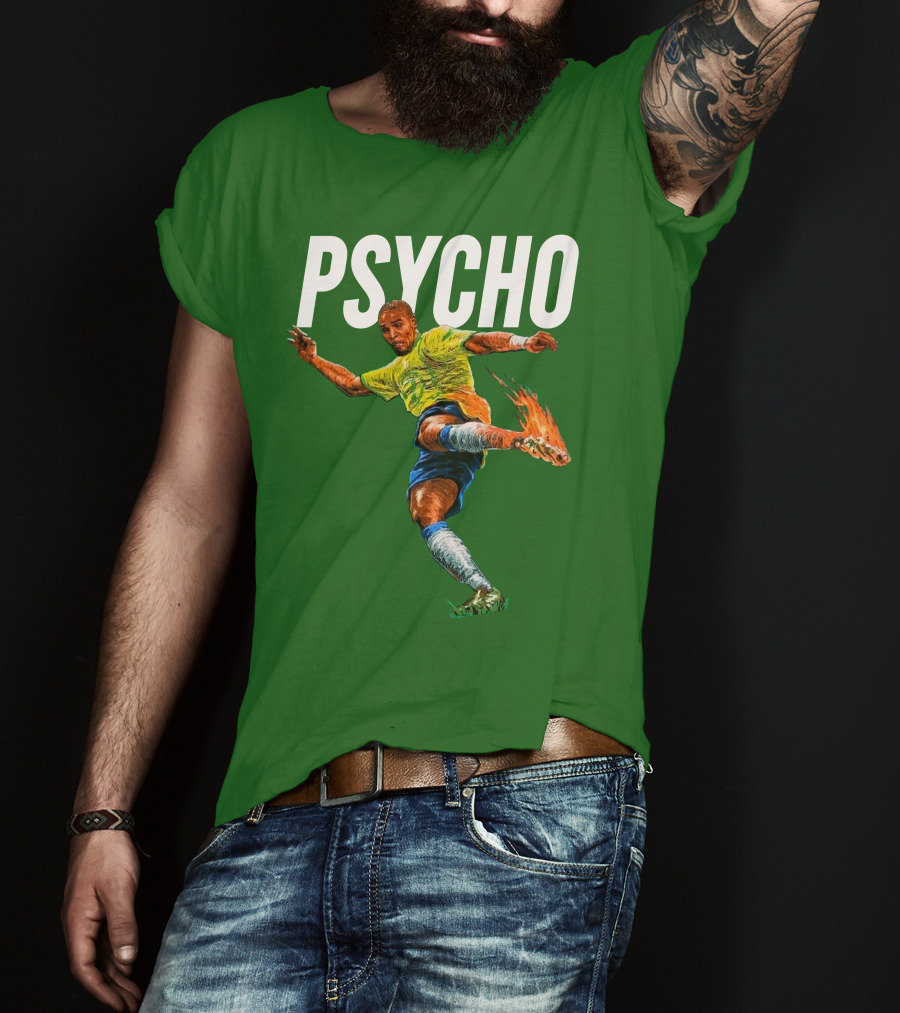 Adriano Psycho Soccer Kick With Flaming Shoe T-Shirt