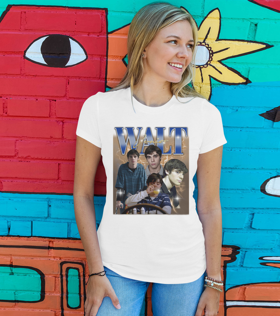 Breaking Bad Vintage 90s Drama Tv Series Walt Junior Photographic Merch Lightning Background T-Shirt