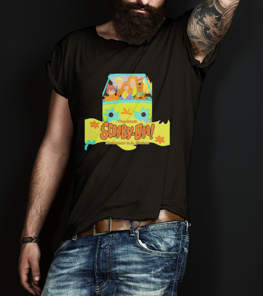 The Most Scooby Doo Obsessed U S States With Mystery Machine And Characters T-Shirt