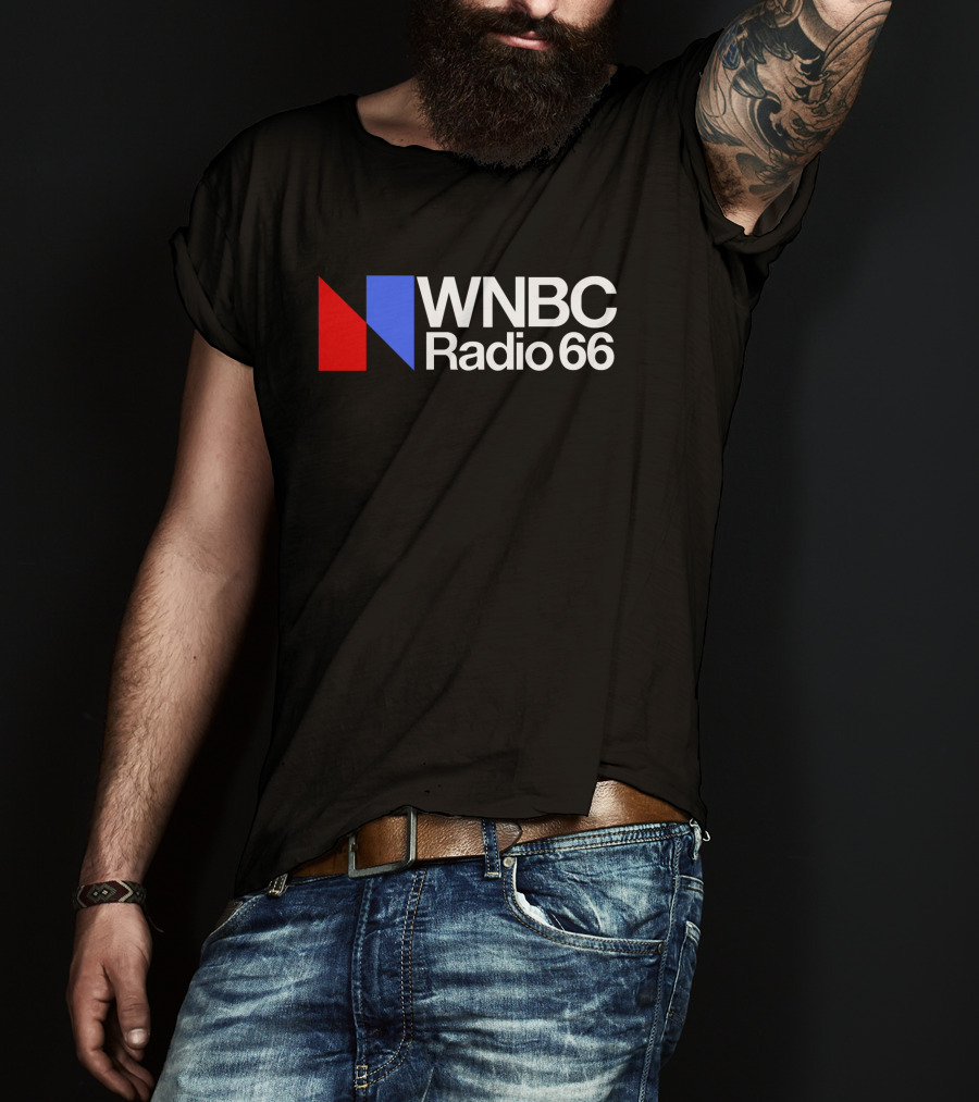 WNBC Radio 66 Vintage Logo Red And Blue T-Shirt