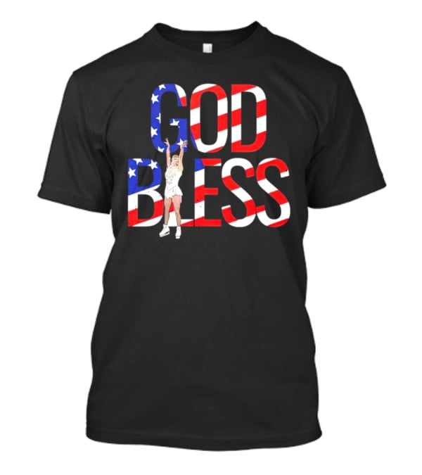 Men’s Tonya Harding God Bless American Flag Figure Skater T-Shirt
