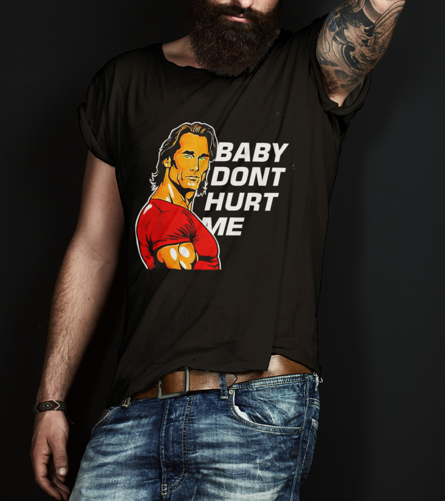 Mike O Hearn Baby Don't Hurt Me Cartoon Red Shirt Comic T-Shirt