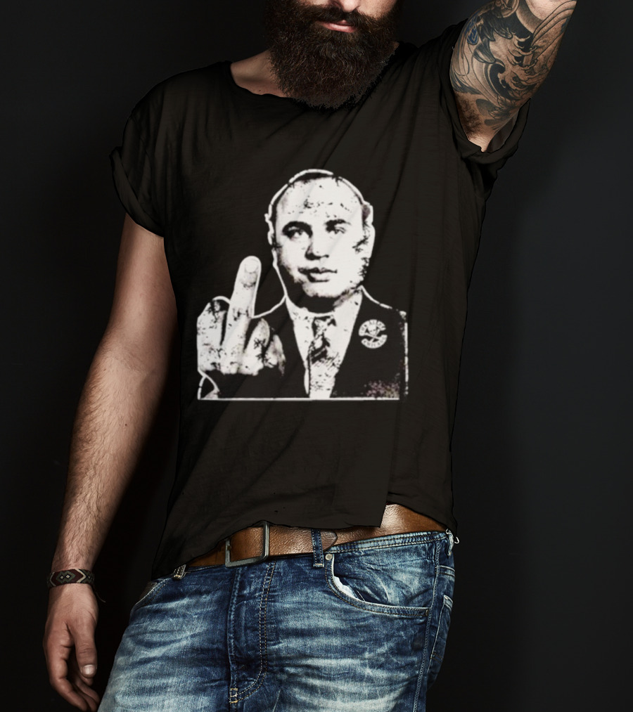 Al Capone Middle Finger Chicago Gangster The Alley T-Shirt