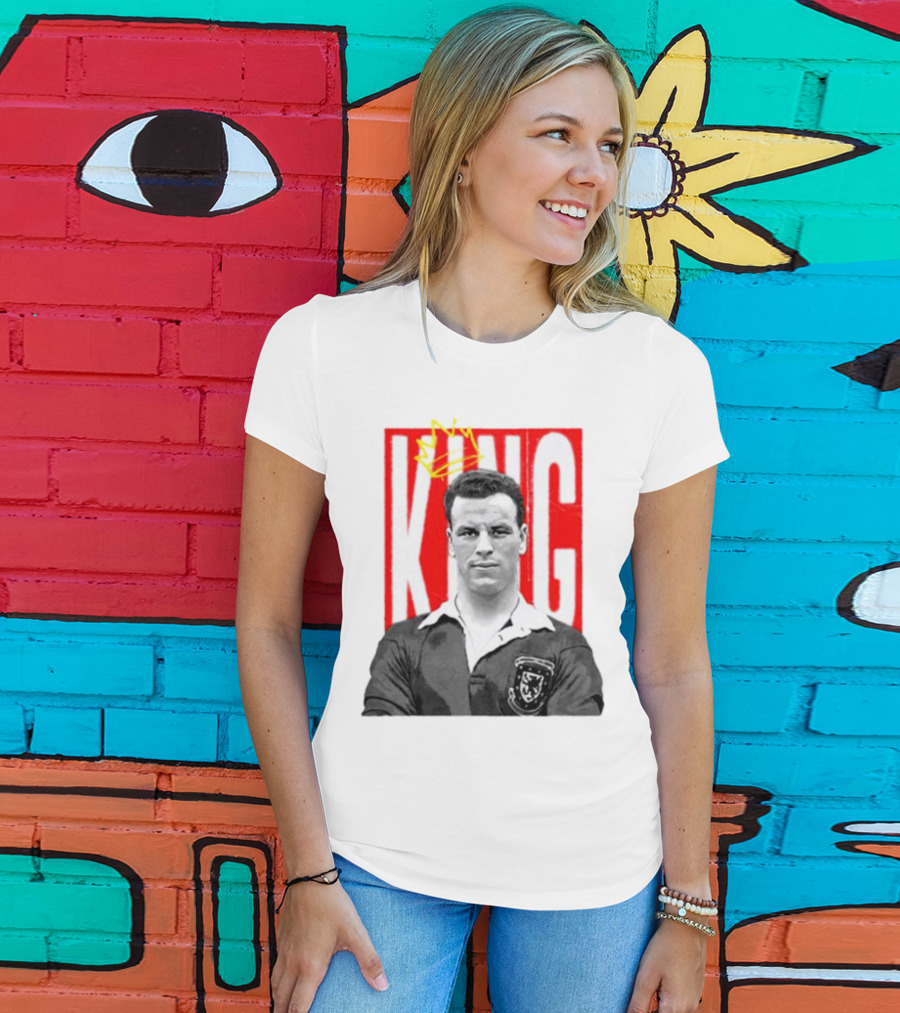 King Charles Soccer Icon With Red KING Background T-Shirt