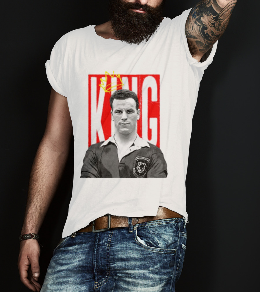 King Charles Soccer Icon With Red KING Background T-Shirt