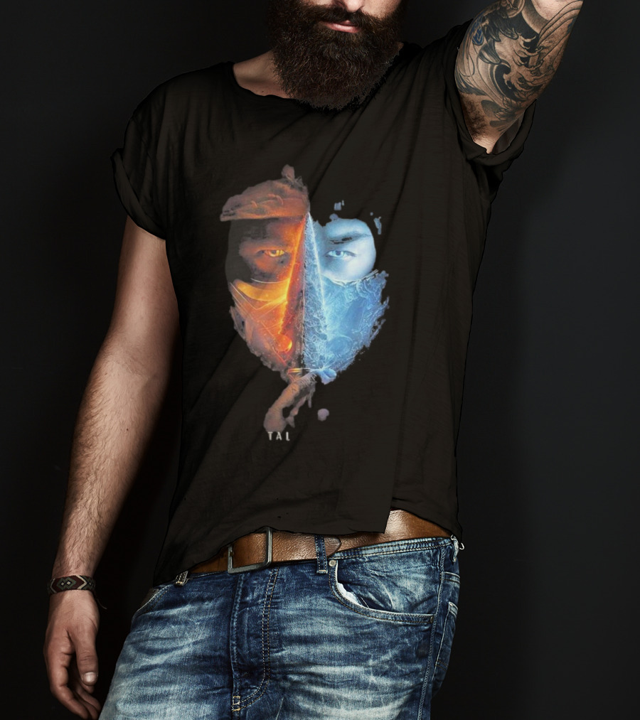 Mortal Kombat Scorpion Sub-Zero TAL Split Face T-Shirt