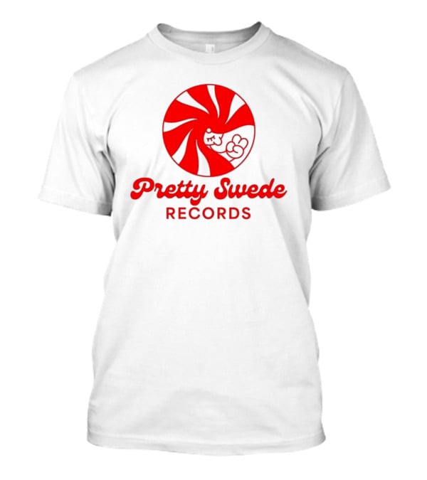 Pretty Swede Records Red Swirl And Hand T-Shirt