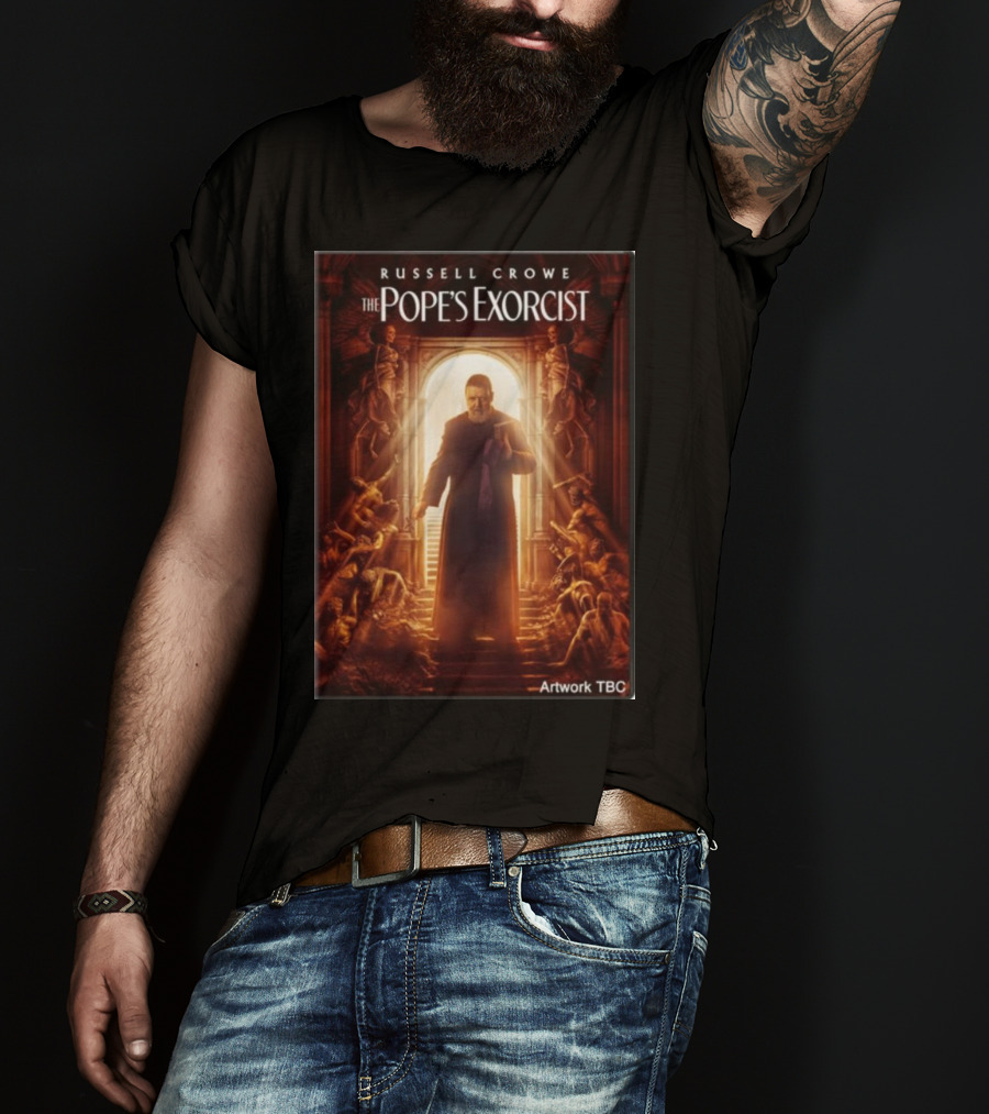 Russell Crowe The Pope's Exorcist Artwork TBC T-Shirt