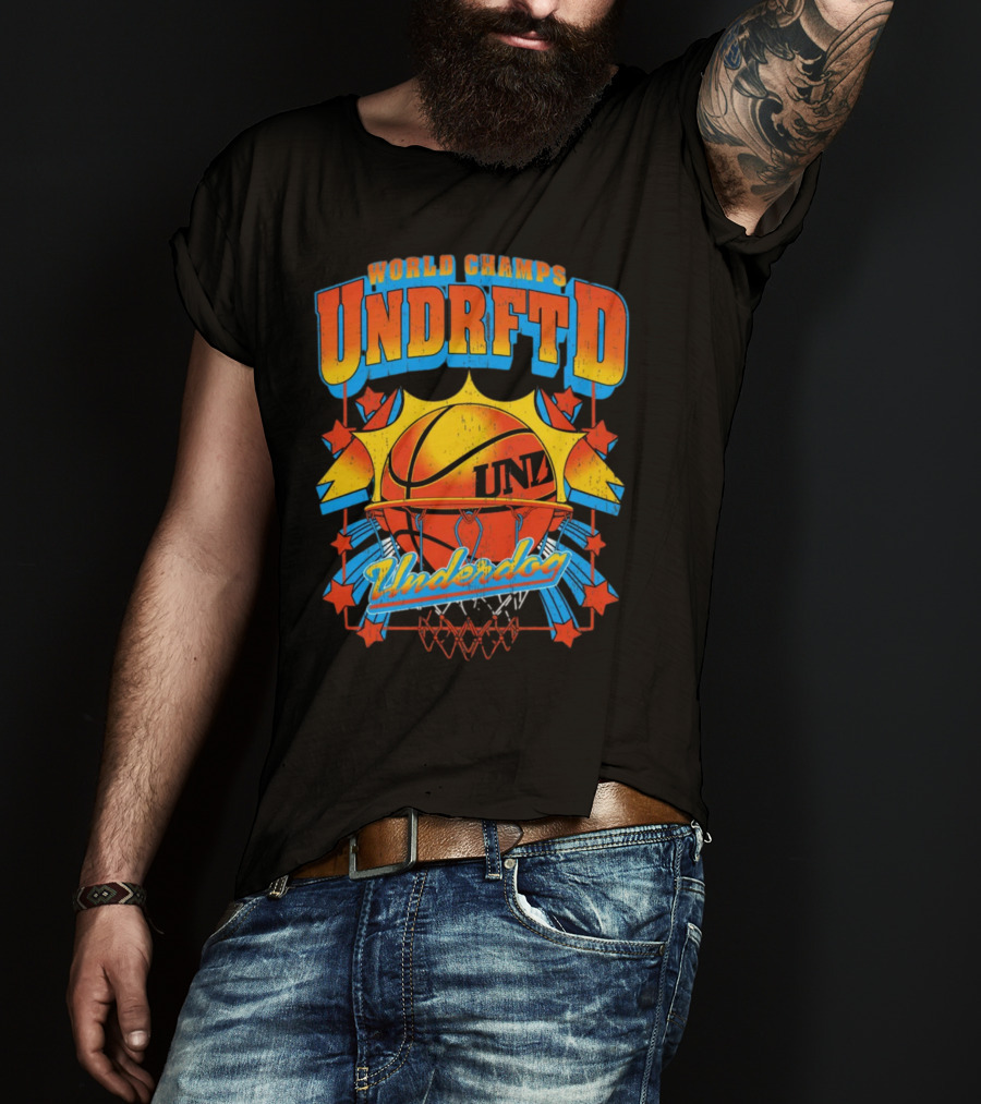 World Champs UNDRFTD Underdog Basketball Stars T-Shirt