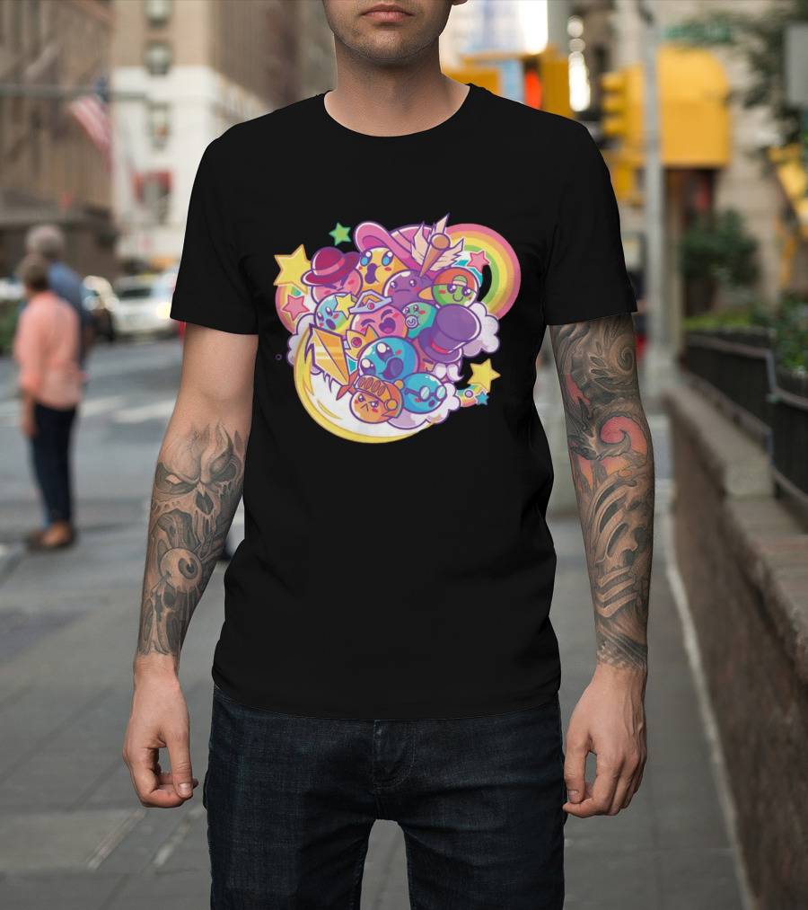 Terraria Merch Town Slime Rainbow Star Hat Collection T-Shirt