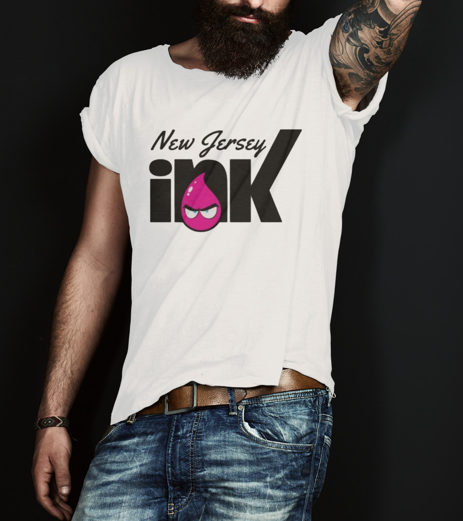 New Jersey Ink Angry Pink Droplet T-Shirt