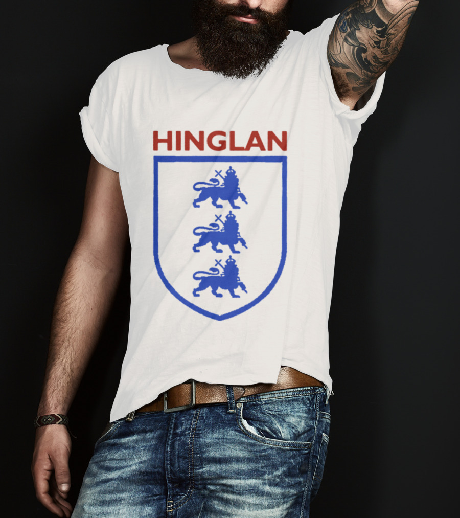 Hinglan Three Blue Lions Crest T-Shirt