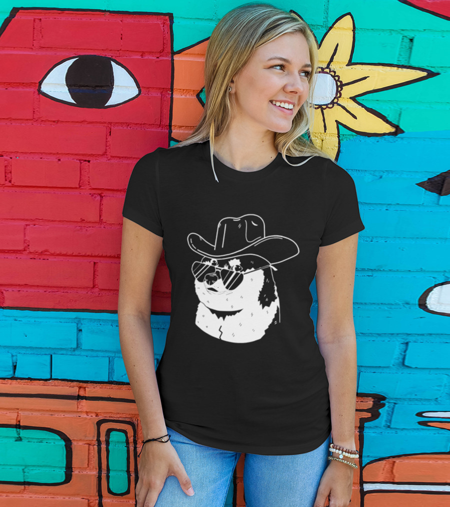 Rodeo Doge Cowboy Hat Sunglasses Collection T-Shirt