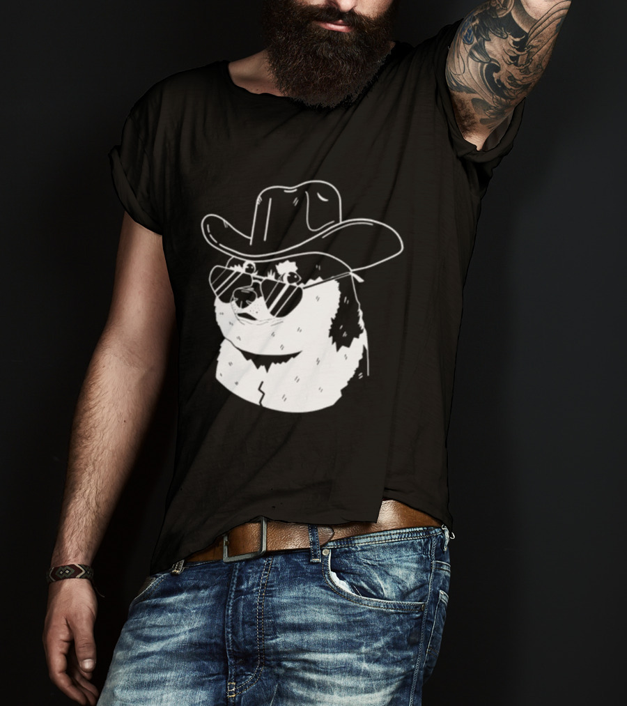 Rodeo Doge Cowboy Hat Sunglasses Collection T-Shirt