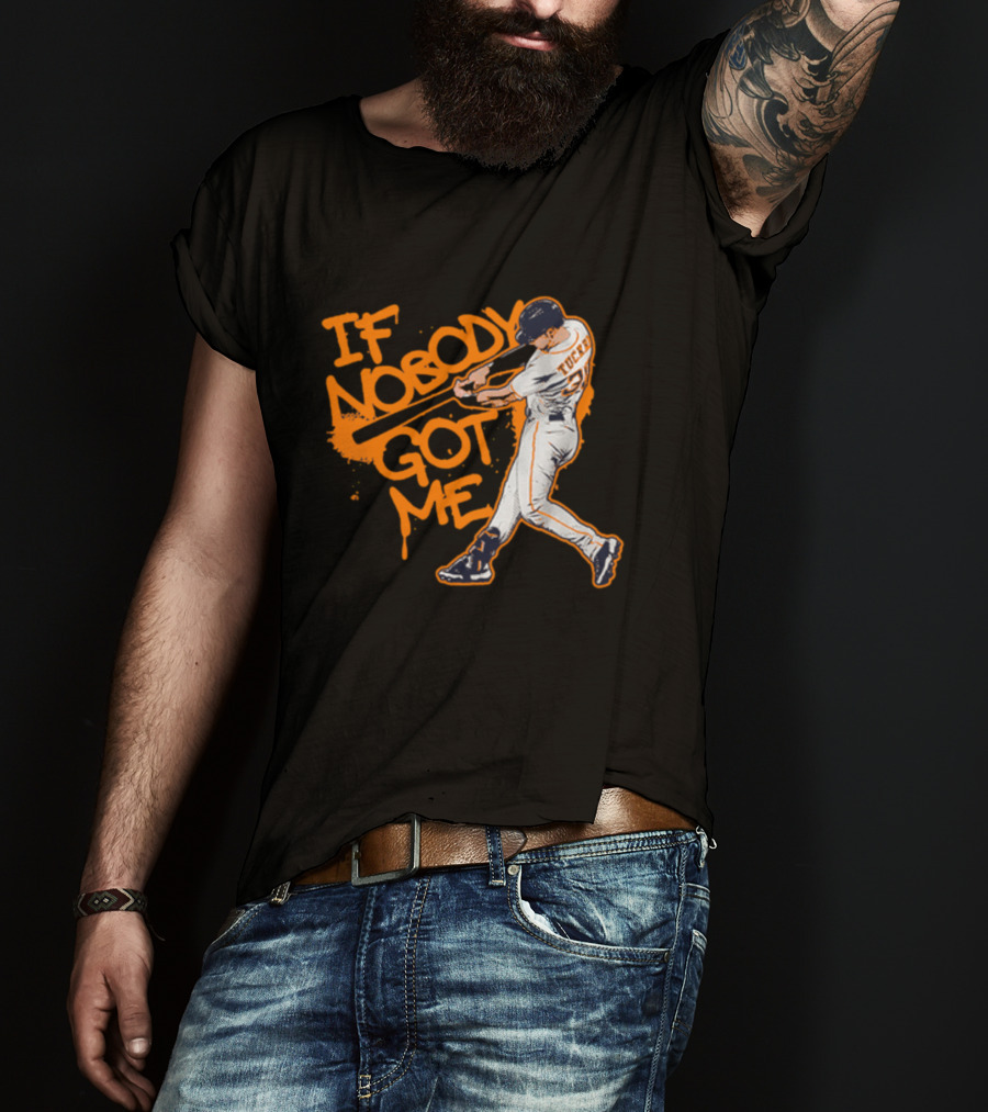 If Nobody Got Me Tucker Baseball Swing T-Shirt