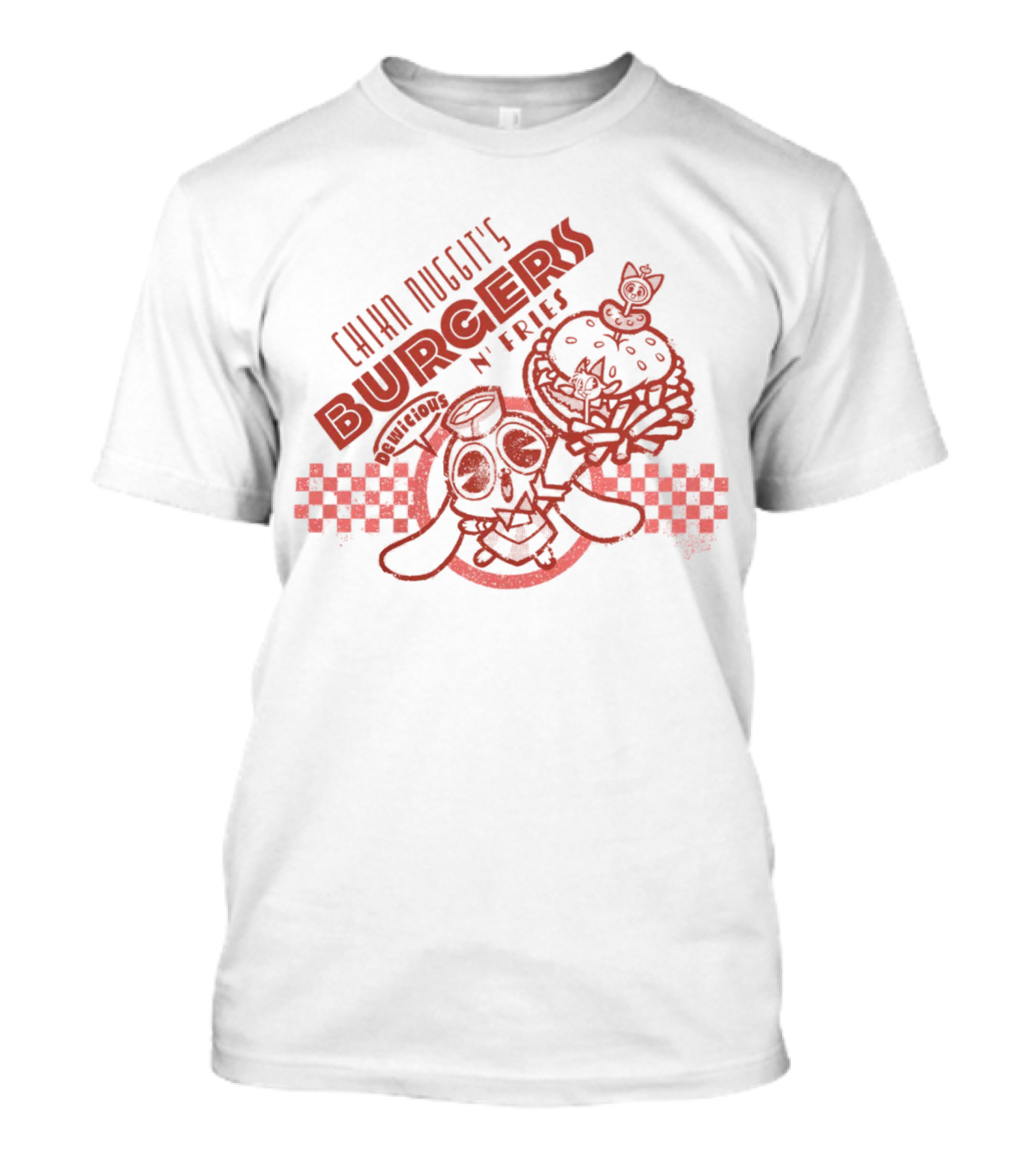 Chikn Nuggit's Dewicious Burgers N' Fries Diner T-Shirt