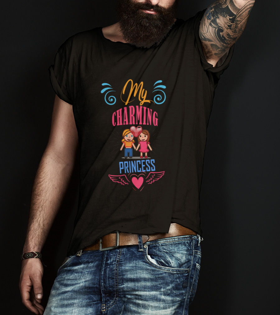 My Charming Princess Heartful Bond With Colorful Love And Friendship T-Shirt