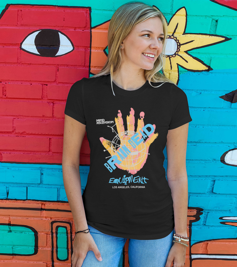 Brain Dead Equipment Mind Ascension Hand Los Angeles California T-Shirt