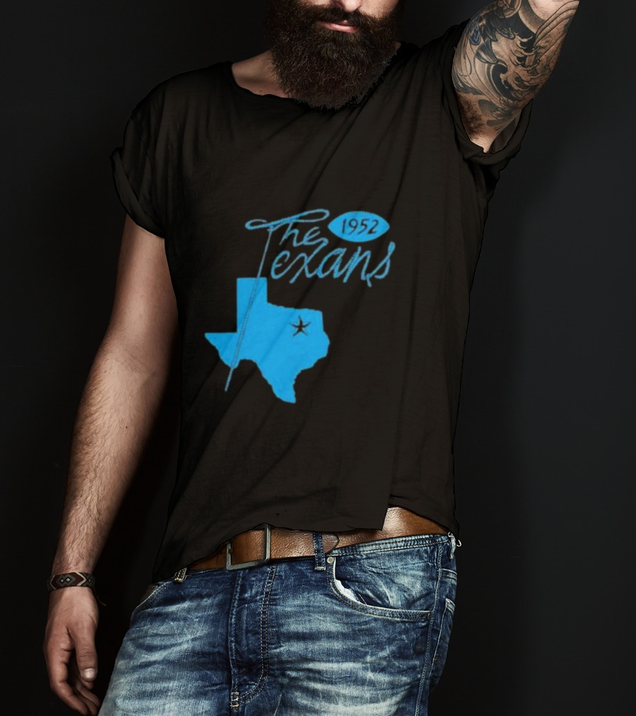 Dallas The Texans 1952 Texas Map Star T-Shirt