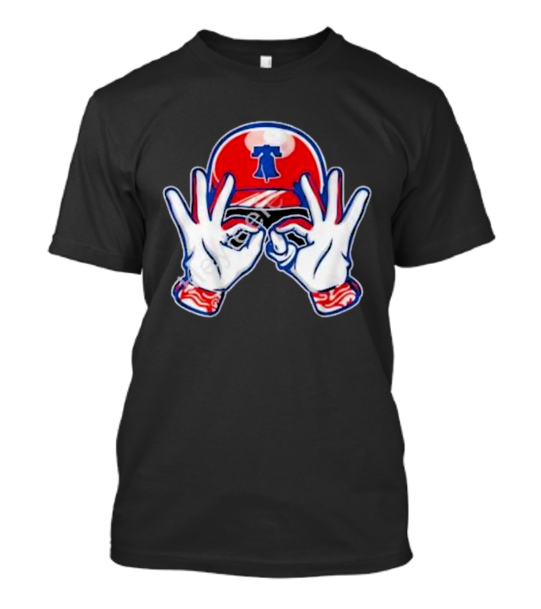 Philadelphia Liberty Bell Baseball Hand Gesture T-Shirt