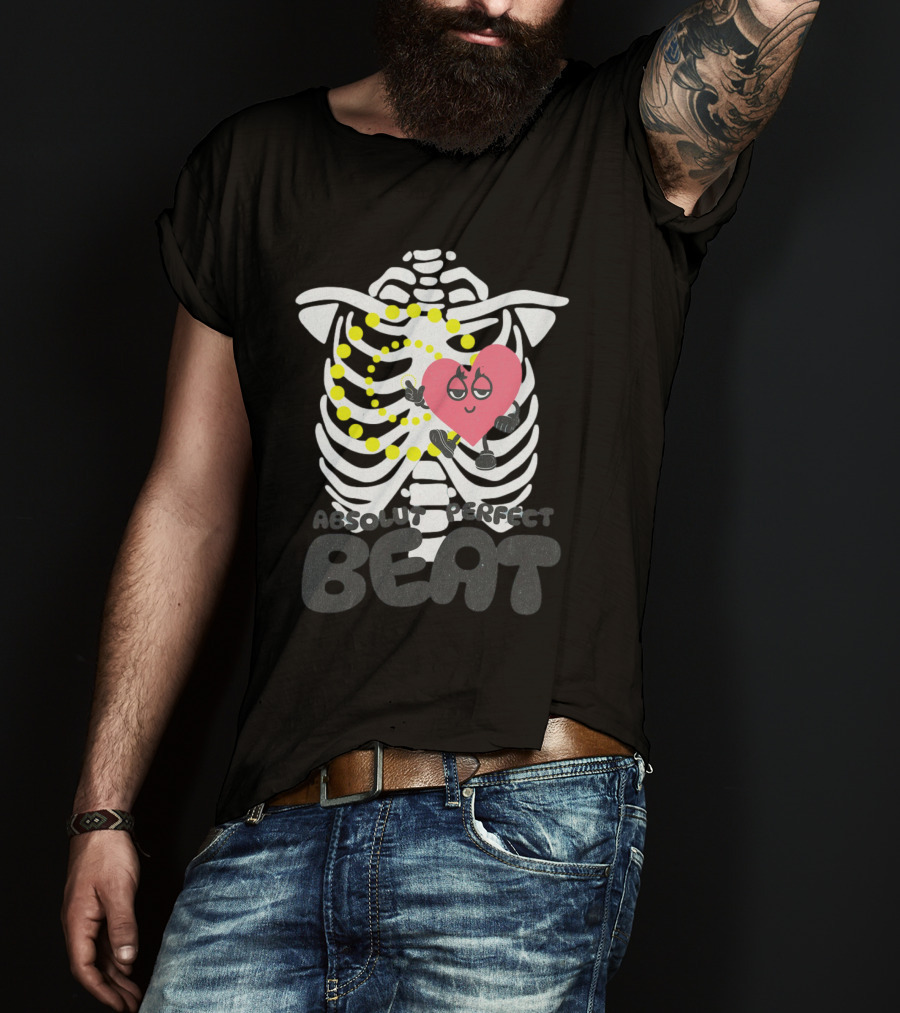 Absolut Perfect Beat Ribcage Heart T-Shirt