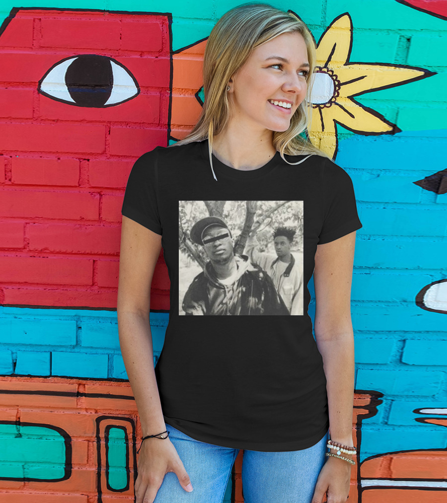 Mf Doom KMD Brothers Rap Iconic Black And White Photo T-Shirt