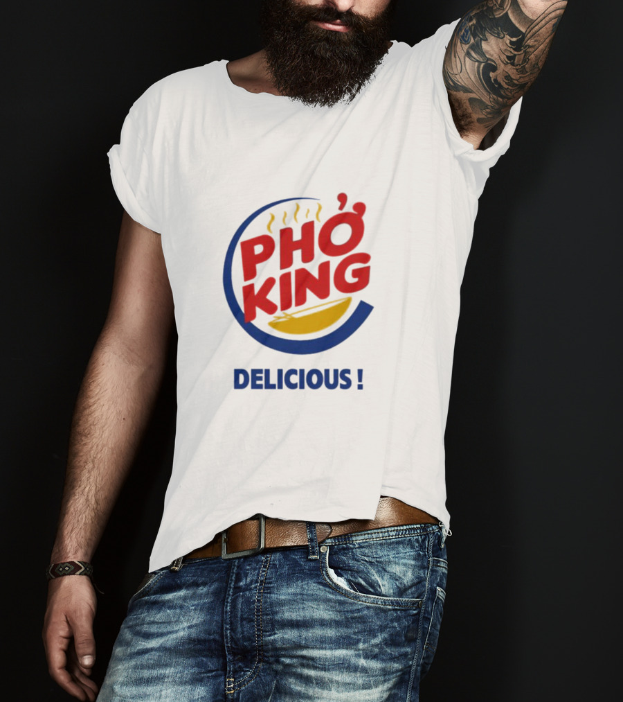 Joey Bizinger Wearing Phở King Delicious T-Shirt