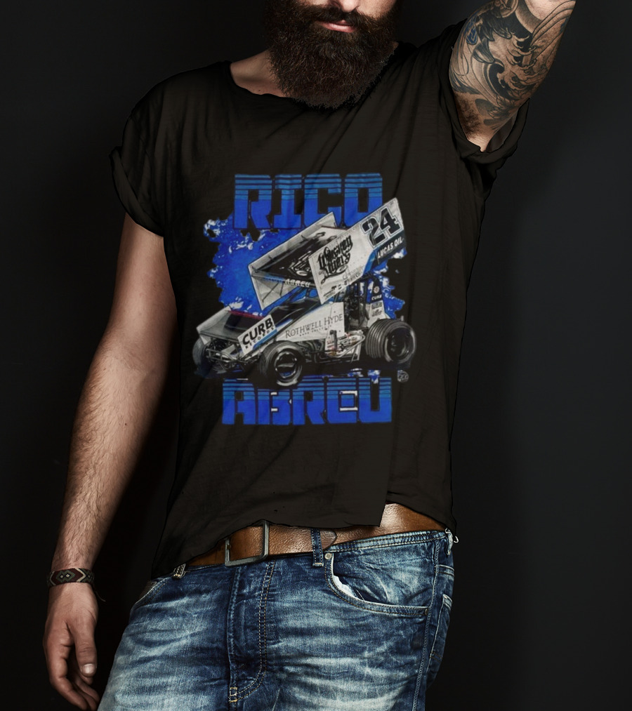 Rico Abreu 24 Curb Rothwell Hyde Racing Sprint Car Lucas Oil T-Shirt
