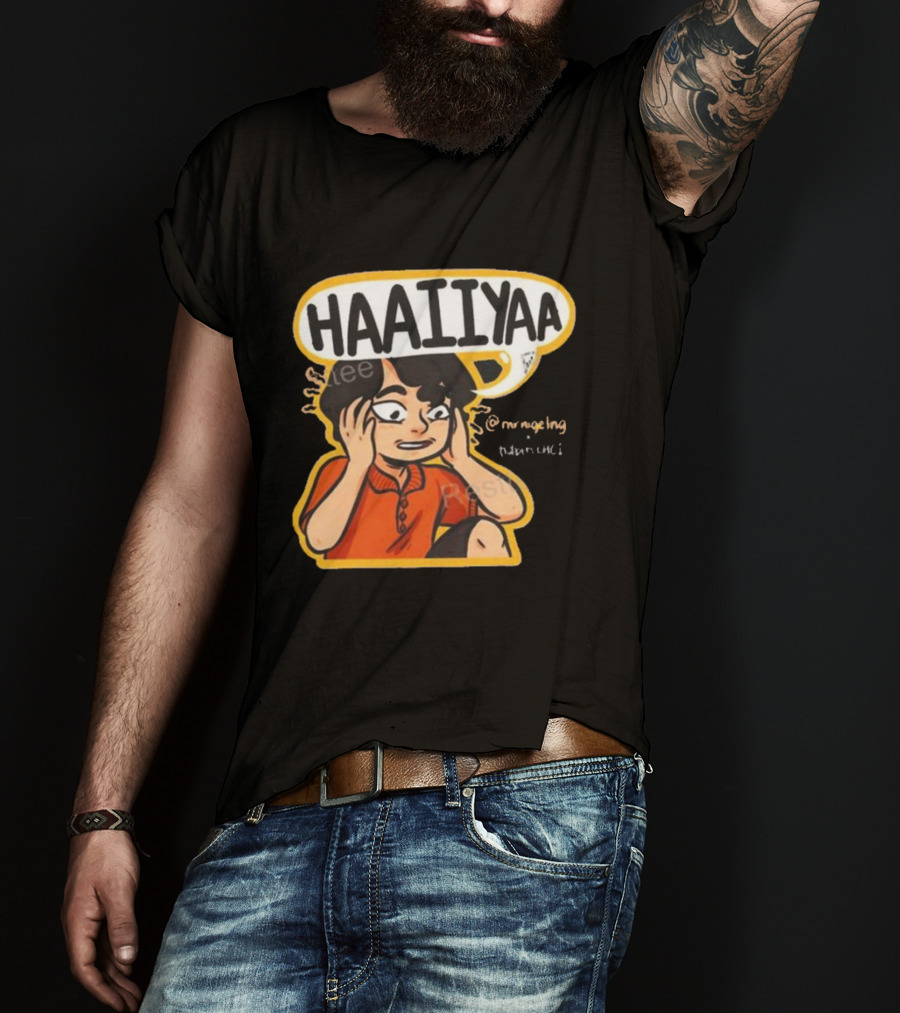 HAAIIYAA Uncle Roger Cartoon Red Shirt Headset @mrnigelng T-Shirt