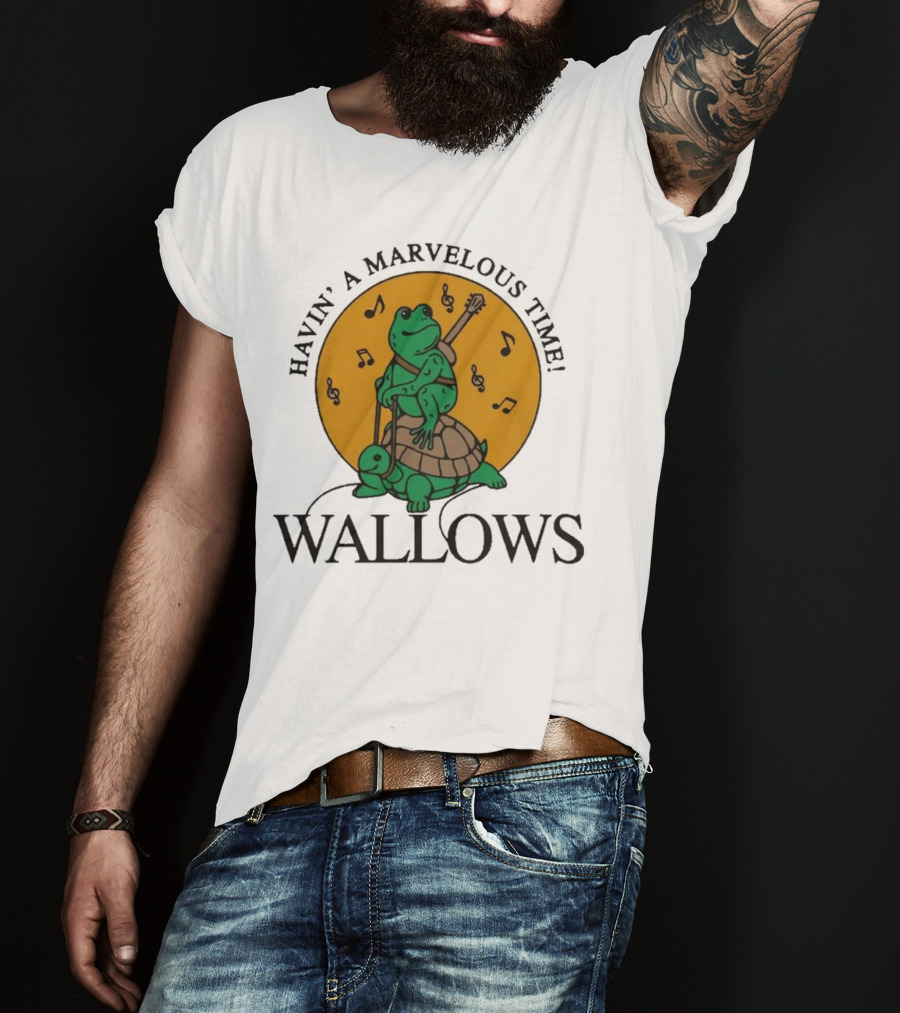 Wallows Havin' A Marvelous Time Frog And Turtle Cloud Dye T-Shirt