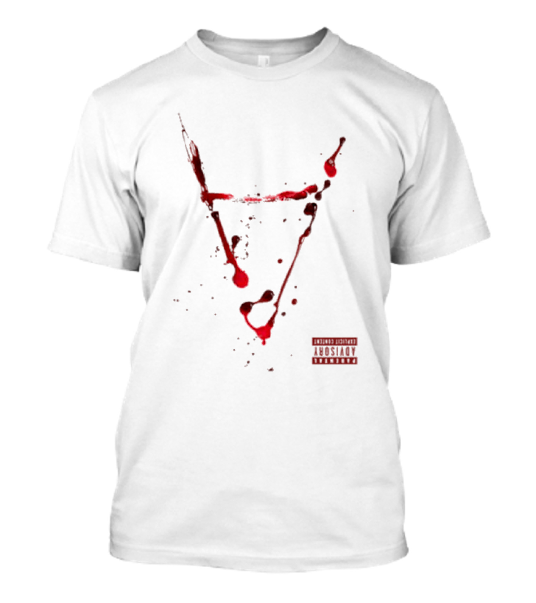 Doja Cat Attention Blood Streaks Symbol Explicit Content Warning T-Shirt