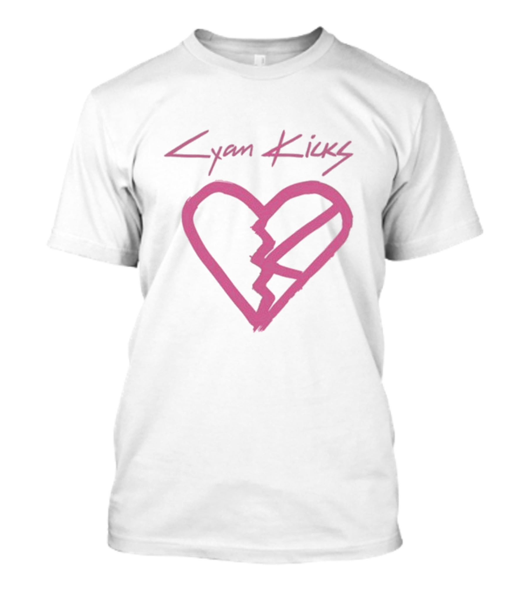 Cyan Kicks Broken Heart Mockup T-Shirt