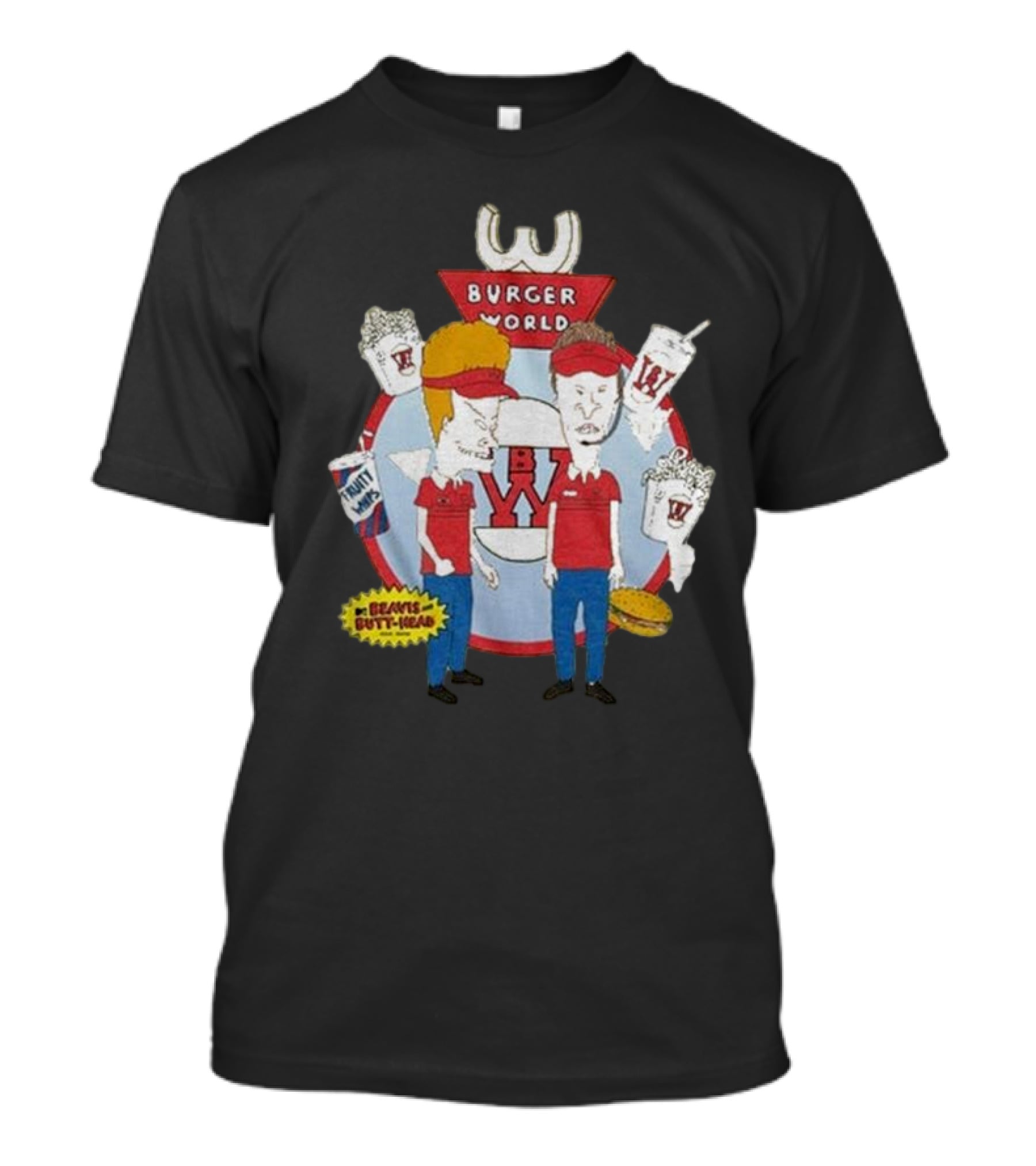 Burger World Beavis And Butt-Head Drink Fries T-Shirt