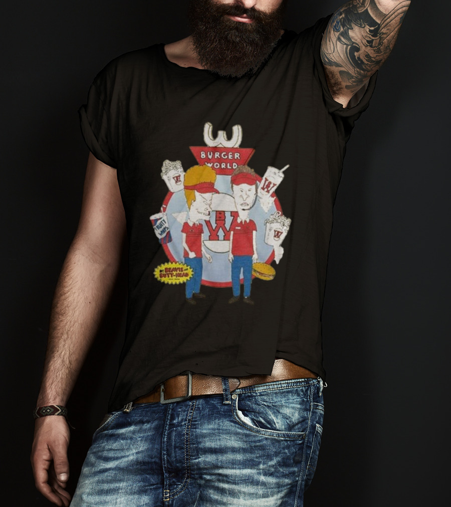 Burger World Beavis And Butt-Head Drink Fries T-Shirt