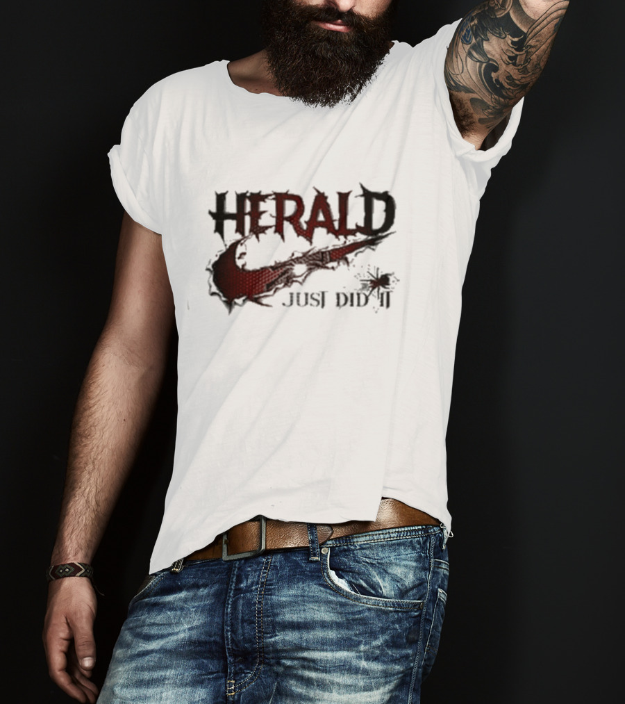 Herald Just Did It Dark Fantasy Red Sword T-Shirt