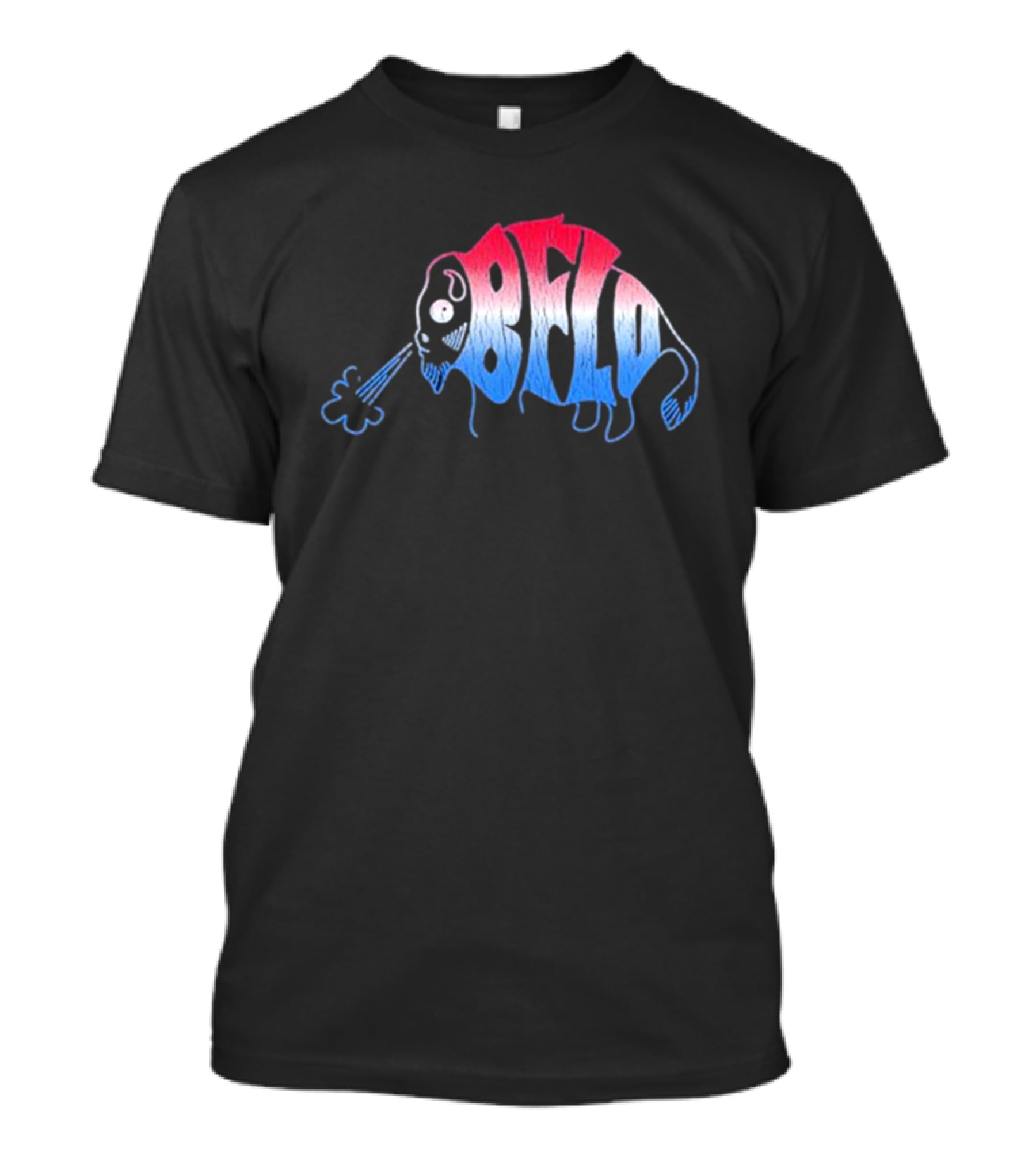 Bflo Buffalo Graphic Red Blue Gradient Buffalo T-Shirt