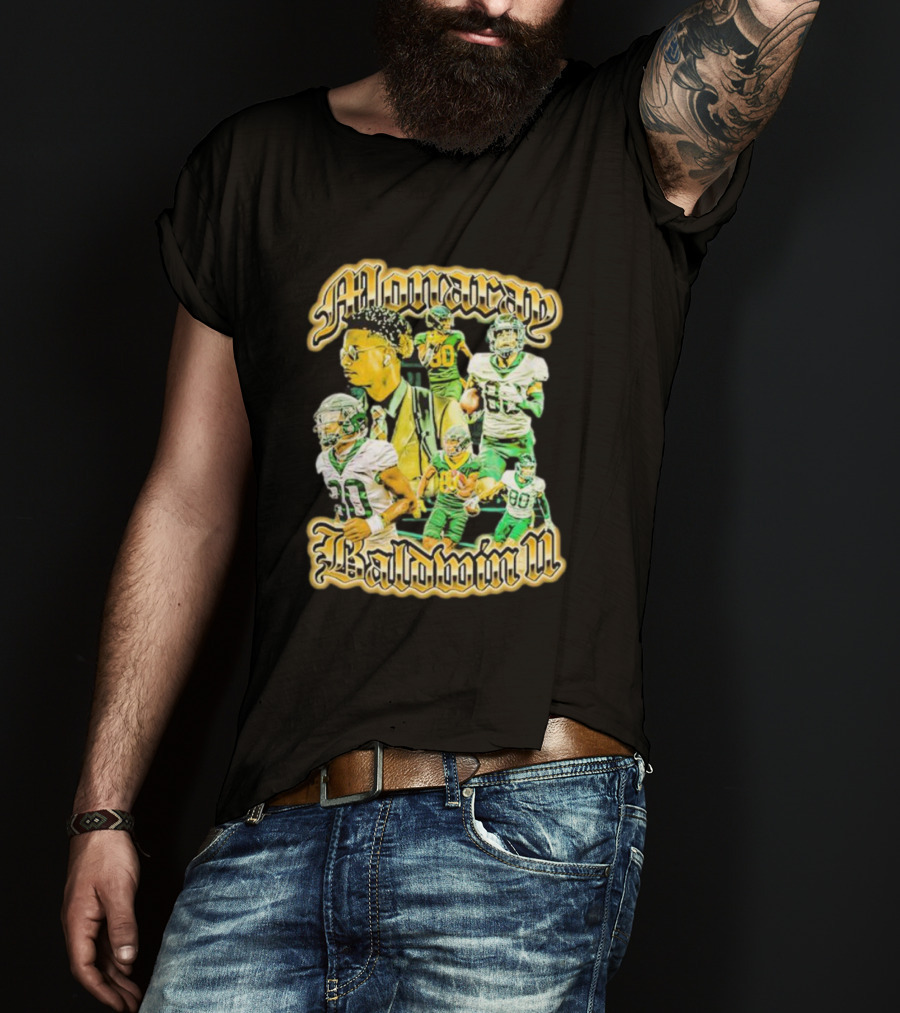 Alonarap Baldwin Vintage Football Montage T-Shirt