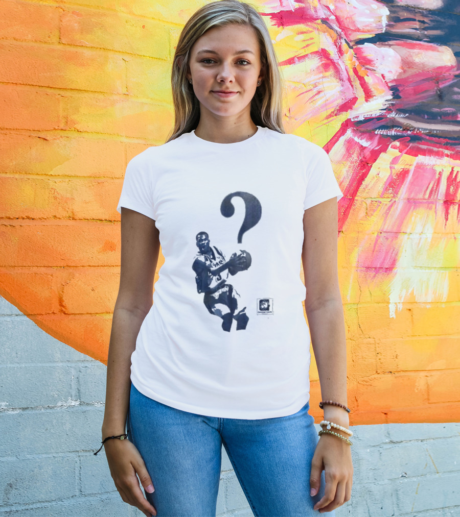 The Answer Georgetown University Allen Iverson Basketball Icon With Question Mark T-Shirt