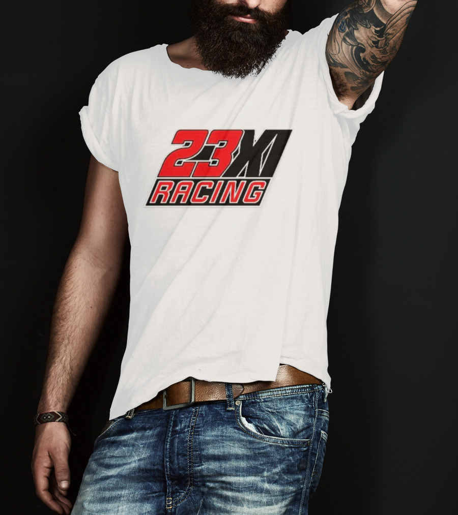 23XI Racing Checkered Flag Heather Charcoal 1-Spot T-Shirt
