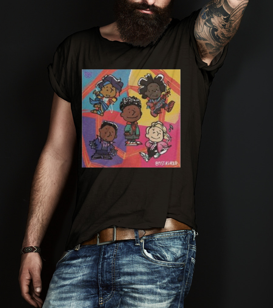 Peanuts Fanart Characters By Pistashxo With Vibrant Background T-Shirt