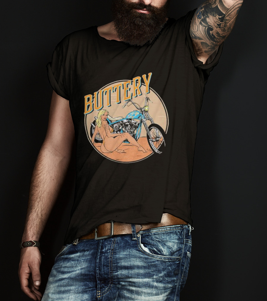 Buttery Films Del Rey Vintage Motorcycle Aesthetic T-Shirt
