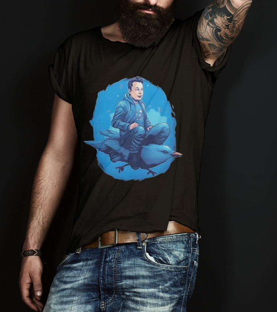 Twittering Along Flying Adventure With Bird Eccentric Tech T-Shirt
