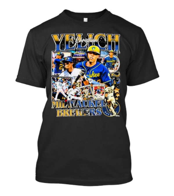 Christian Yelich Milwaukee Brewers 22 Collage T-Shirt