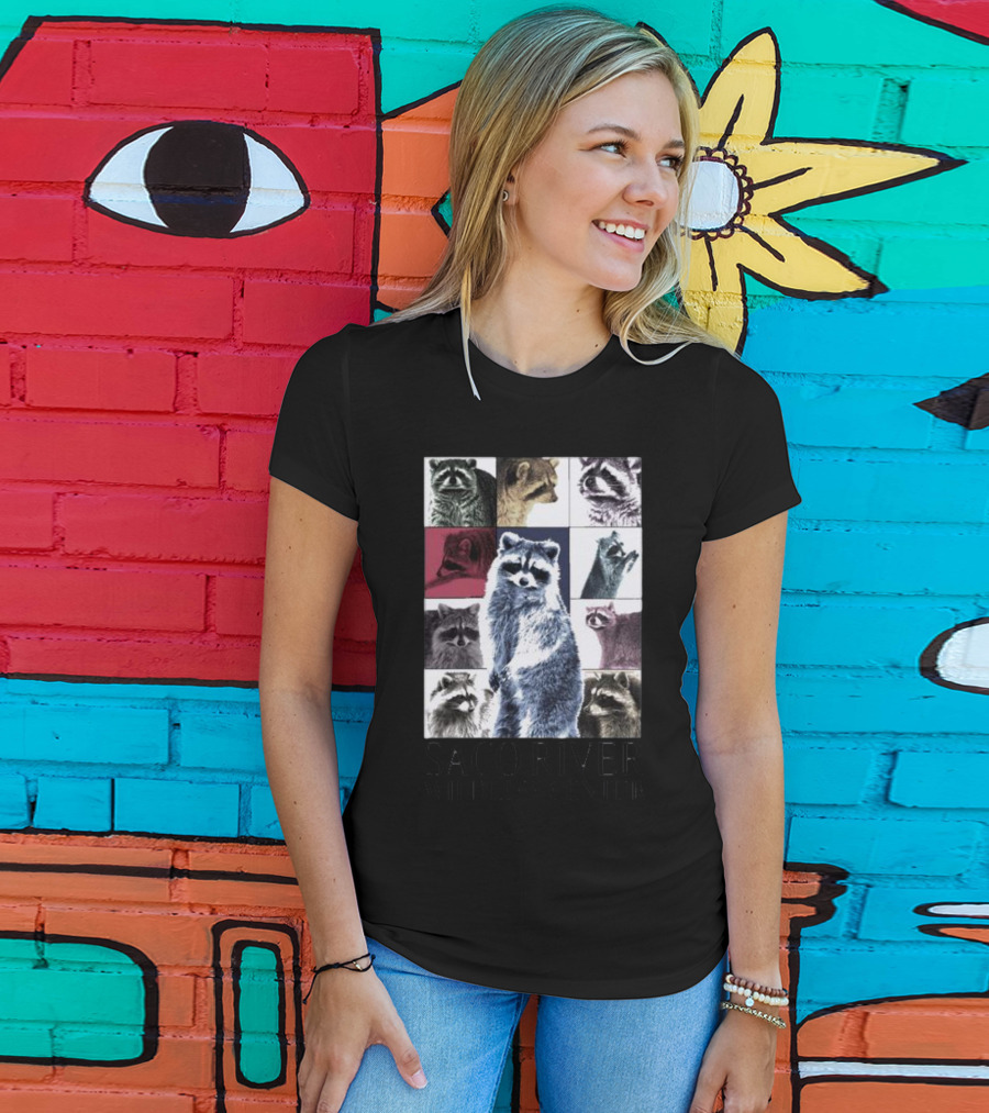 Raccoons Through The Eras Saco River Wildlife Center Wildlife Appreciation T-Shirt